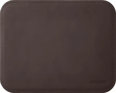 Produktbild von Mauspad Leder Dunkel Braun cm 25x20 - Mousepad Runde Ecken - Handwerkliche Nähte - Hergestellt in Italien