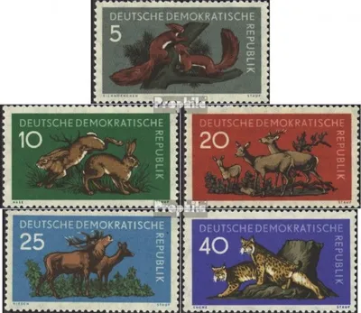 Produktbild von Briefmarken DDR 1959 Mi 737-741 (kompl.Ausgabe) gestempelt Waldtiere