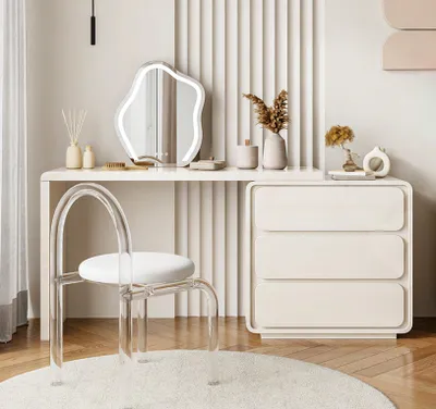Produktbild von Weißer Moderner Schminktisch Designer Frisiertisch Mit Schubladen