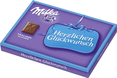 Produktbild von Milka Pralinen Herzlichen Glückwunsch 110g