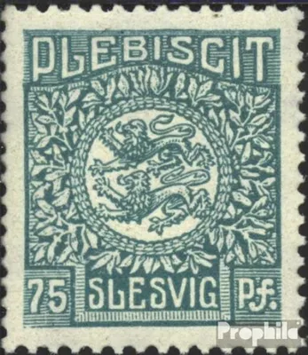 Produktbild von Briefmarken Schleswig (Abstimmung) 1920 Mi 10 mit Falz Wappen