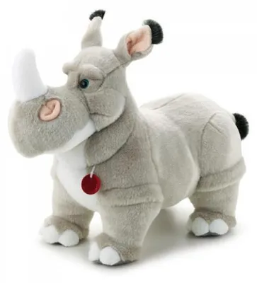 Image de Peluche rhinoceros napoleon 24 cm - classic exotique - trudi - 27173