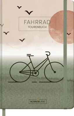 Produktbild von Fahrrad-Tourenbuch 13,0 x 19,0 cm, 160 Seiten für 23 Touren, mit Lesebändchen und Gummiband