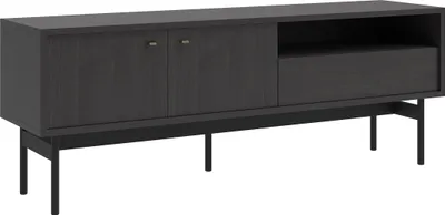 Produktbild von Selsey Olar - TV-Element mit Schublade, Holzoptik Esche Portland Schwarz, 154 cm
