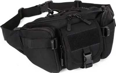 Produktbild von Tactical Hüfttasche Bauchtasche Militär Gürteltasche mit 5 Fächer inkl. Reißverschluss für Outdoor Sport Trekking Wandern Running