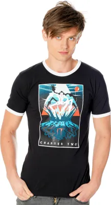 Productafbeelding van Vintage T-shirt met opdruk van een rioolmonster - maat S