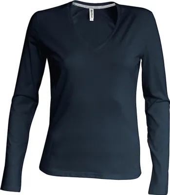 Immagine prodotto di Kariban T-shirt donna a maniche lunghe con scollo a V