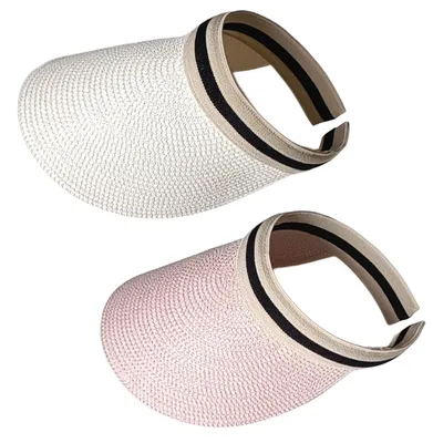 Produktbild von 2 Stück Sonnenhut für Damen, Weiß und Rosa