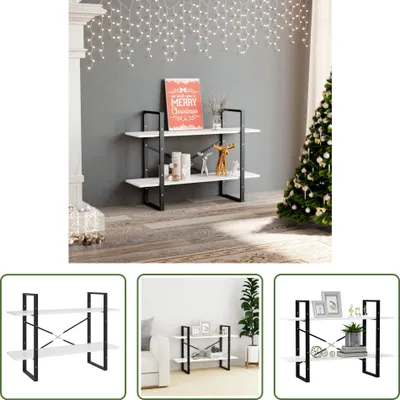 Immagine prodotto di The Living Store Libreria 2 scomparti Bianco 100x30x70 cm Materiale a base di legno