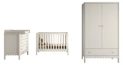 Immagine prodotto di JAXX Set cameretta Swingo: culla 60x120 + cassettiera + fasciatoio + armadio a 2 ante