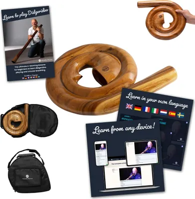 Image de Didgeridoo en spirale - avec cours de respiration circulaire pour débutants