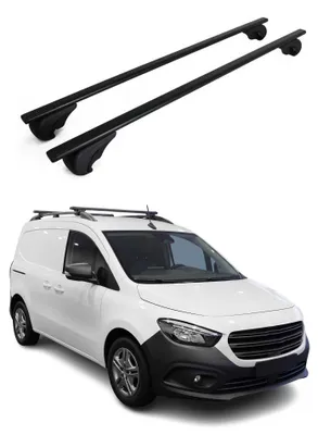 Image de Barres de toit Transversales pour Mercedes Citan W420 2021-2026 Acier Noir 2Pcs, Image générée par une IA