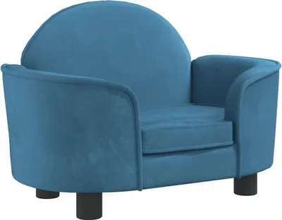 Imagen del producto de vidaXL Cama para perros, azul, 66x40x45 cm, de terciopelo