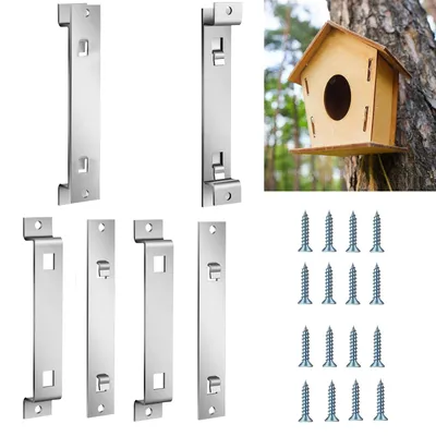 Image de 3 supports pour nichoir en acier galvanisé