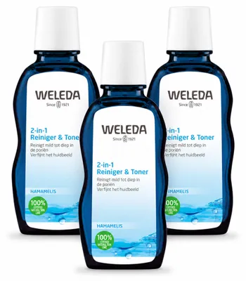 Image de 3 x Nettoyant et tonique 2 en 1 Weleda pour peaux normales et mixtes - 100 ml - Pack avantage - 3 pièces