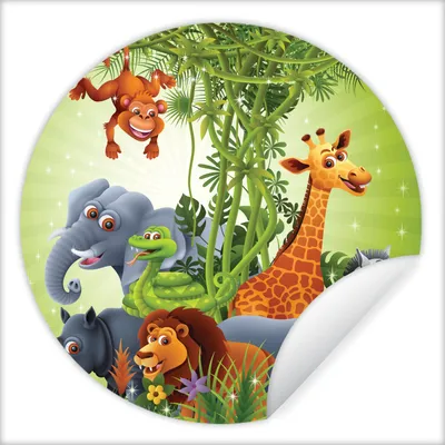 Produktbild von MuchoWow® - Wand Kreis - Wand Bild - Foto Tapete - Selbstklebende - Wohnzimmerdekoration - Wand Dekoration - Kinderzimmer
