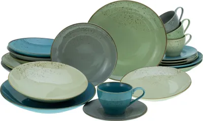 Produktbild von CreaTable, 19924, Nature Collection Bunt, Kombiservice 20-tlg, Steinzeug