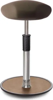 Produktbild von Sitz- Stehhocker Free Tall Triangel Gestrick Braun Chrom /Natur.