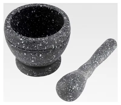 Produktbild von Knoblauchschleifer Set, Mörser und Stößel für Gewürze und Kräuter