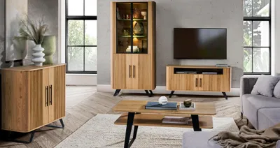 Produktbild von Modern s Set TV Lowboard Sideboard Komplett Holzmöbel Wohnwand