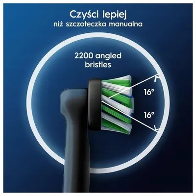 Produktbild von Oral-B Pro Cross Action Zahnbürstenkopf Schwarz 1 Stück