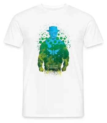 Produktbild von Spreadshirt Breaking Bad Respektiere Die Chemie Walter White Männer T-Shirt, L, Weiß