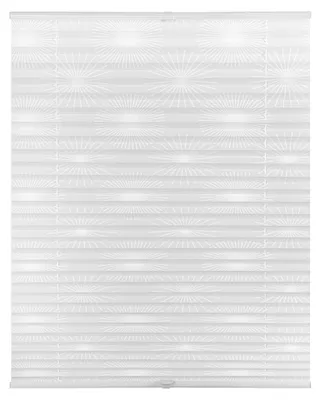 Produktbild von Lichtblick Plissee Klemmfix, ohne Bohren, verspannt, Ausbrenner Weiß Sonne 90 cm x 130 cm (B x L)