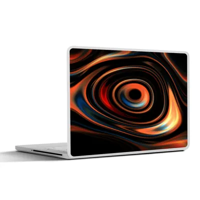 Produktbild von MuchoWow® Laptop Aufkleber Sticker Cover Kreis - Muster - Orange 30x22 cm - Laptop-Sticker