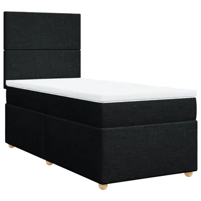 Produktbild von Boxspringbett mit Matratze Schwarz 80x200 cm Stoff