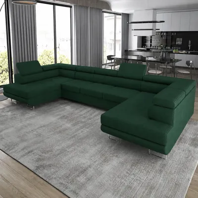 Produktbild von Wohnlandschaft "ASTON" U Form mit Schlaffunktion XXL Couch Sofa