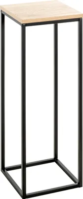 Produktbild von HAKU Blumenständer Beistelltisch Eiche natur, schwarz  - MDF, Metall, B/H/T: 23x67x23 cm