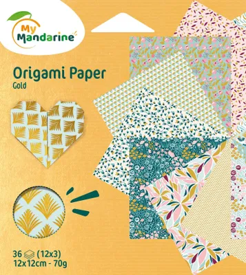 Produktbild von My Mandarine 3x Origamipapier, Gold - Gold OR523C