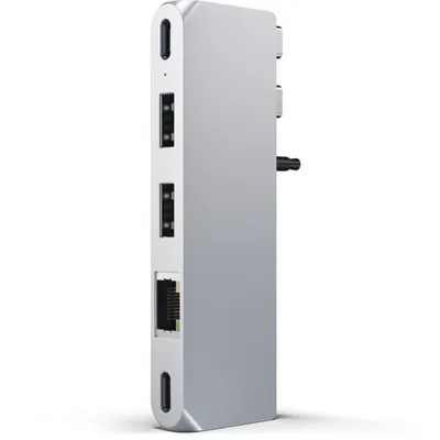 Obrázek produktu pro Satechi Pro Hub Mini, Kabel, USB 3.2 Gen 1 (3.1 Gen 1) Type-C, 96 W, 1000 Mbit/s, Stříbrná, 40 Gbit/s