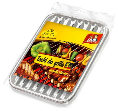 Produktbild von Rechteckige Aluminium-Grillschalen 3 Stück