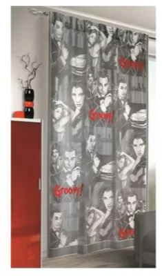Produktbild von Fertigschal verdeckte Schlaufen „Groovy“ -  Farbe: Rot  - Größe (HxB): 245x140cm