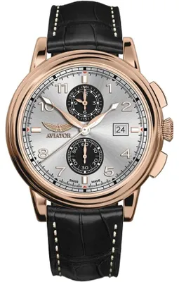 Obrázek produktu pro Pánské hodinky Aviator, černá barva, model aviator-V.2.45.2.412.4