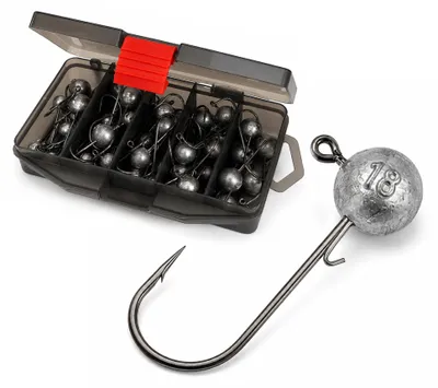 Zdjęcie produktu dla Fish-Xpro Zestaw główek jigowych - 50 sztuk - 5-18 g - Hak 4/0