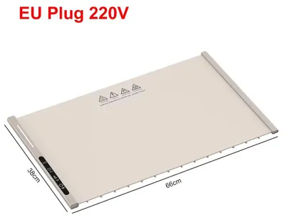 Image de Plaque chauffante électrique pour aliments - Tapis chauffant pour aliments - Chauffage rapide - Pliable - 220 V - Prise européenne - Blanc