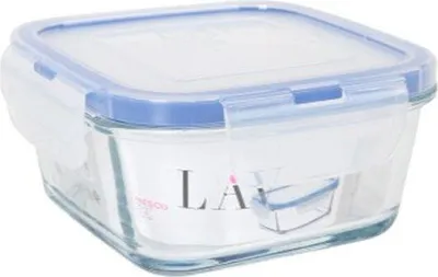 Image de Boîte à lunch hermétique LAV Bleu Transparent 375 ml (12 pièces)