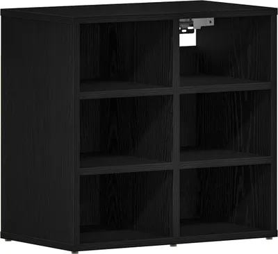 Produktbild von vidaXL Schuhschrank mit Regal Schwarz Eichen-Optik 52 x 30 x 50,5 cm