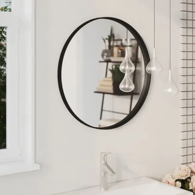 Obrázok produktu pre vidaXL Nástenné zrkadlo čierne 60 cm