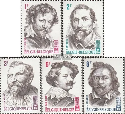 Produktbild von Briefmarken Belgien 1965 Mi 1379-1383 (kompl.Ausg.) postfrisch Malerportraits