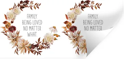 Produktbild von MuchoWow® Wandtattoo Wandsticker Wandaufkleber Zitate - Die Familie wird geliebt, egal was passiert - Sprüche 120x60 cm Selbstklebend und Repositionierbar - Sticker - Dekorfolie