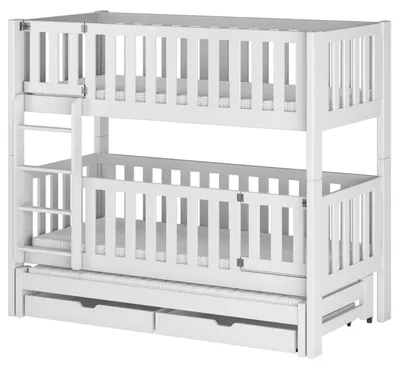 Obrázok produktu pre Trojlôžková drevená poschodová posteľ GATH 80x180