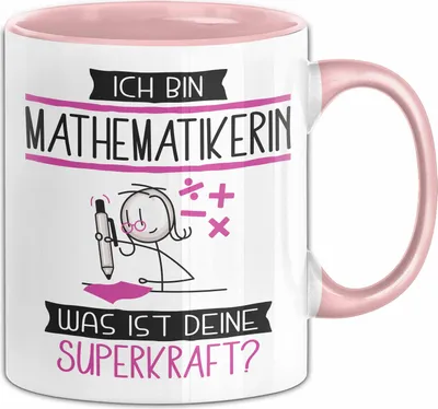 Produktbild von Mathematikerin Geschenk Tasse Ich Bin Mathematikerin Was Ist Deine Superkraft Geschenkidee Lustig Geburtstag Weihnachten (Rosa)