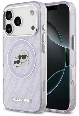Immagine prodotto di Etui Karl Lagerfeld Iml Glitter Karl &   Choupette Heads Logo Magsafe Do Iphone 17 Pro Fioletowy