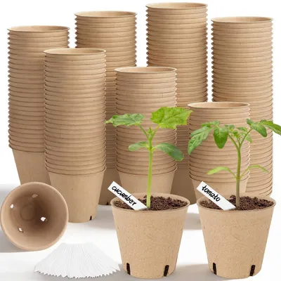 Imagen del producto de Macetas biodegradables para plántulas, paquete de 120 unidades