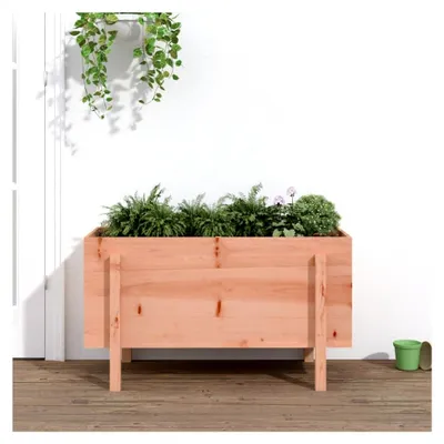 Produktbild von Hochbeet 101x50x57 cm aus massivem Douglasienholz, Palettenrahmen, Hochteich, Gemüsebeet, Kräuterregal für Balkon, Blumenbeet, Kräuterspirale, Tomatenbeet, Pflanzhochbeet