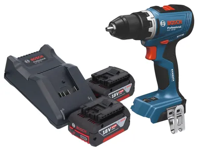 Image de Bosch GSB 18V-65 Professional Perceuse-visseuse à percussion sans fil 18 V 65 Nm Brushless + 2x batterie 4,0 Ah + chargeur