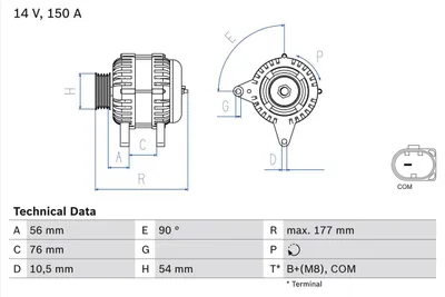 Produktbild von BOSCH 0 986 080 580 Generator x